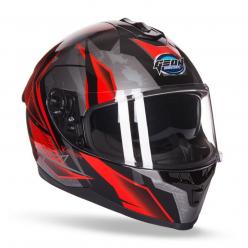 Мотошлем GEON 967-2 Scorpio интеграл с очками Red/Black